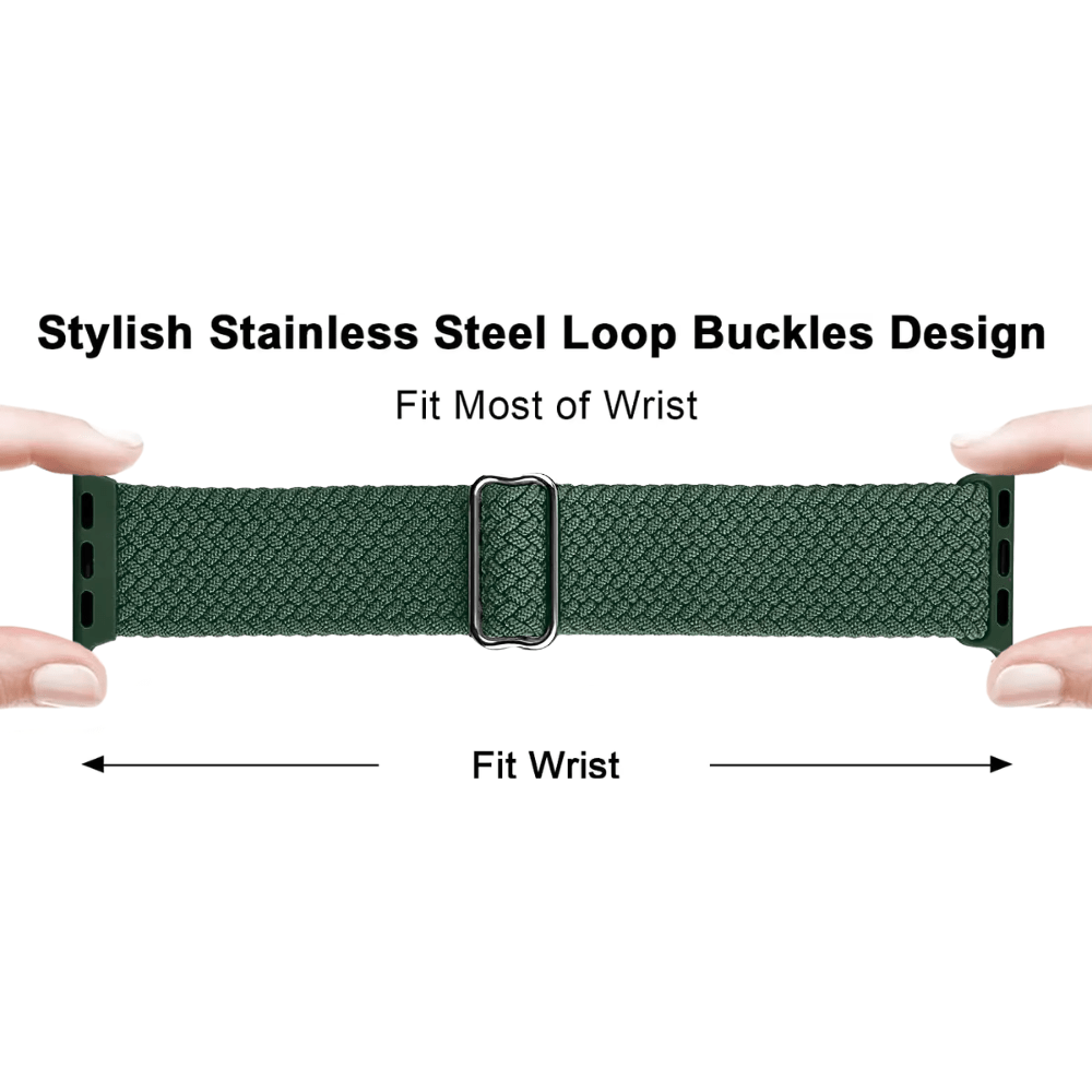 Apple Watch Sport Loop Band - Cedar Green Apple Watch Braided Loop Band - Pinkkode